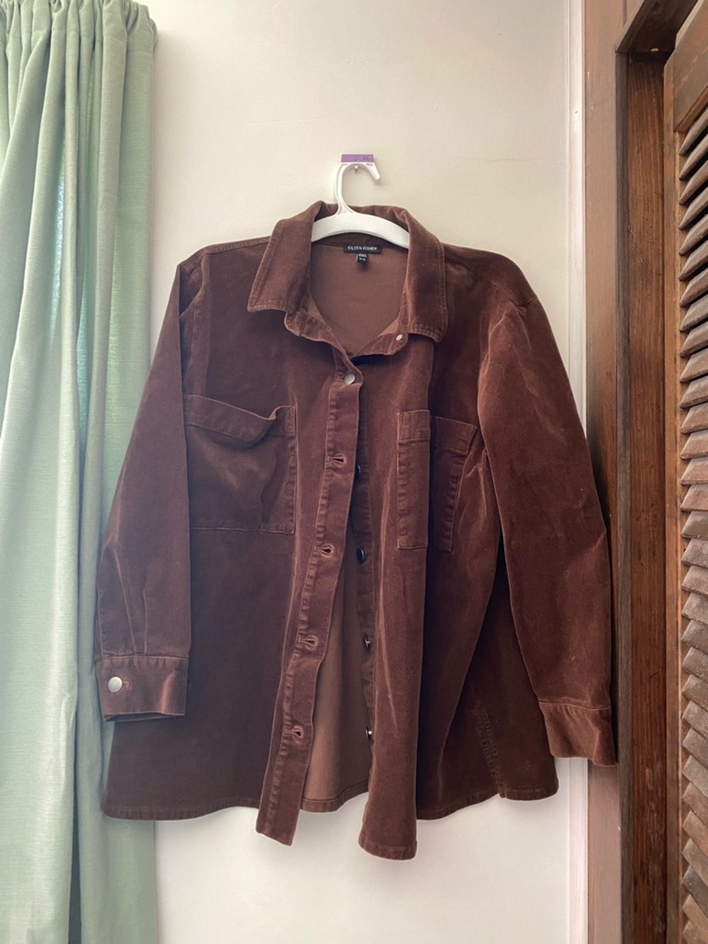 Eileen Fisher Organic Cotton Corduroy Button Up